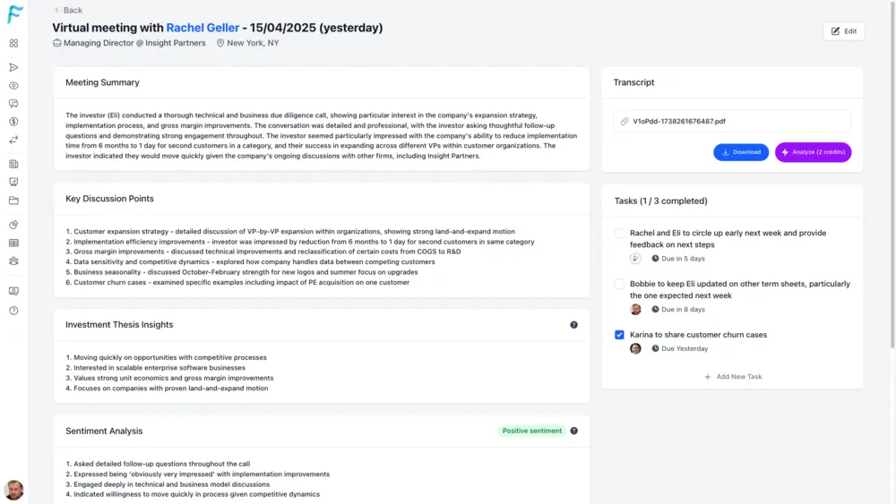 Meeting Analysis Dashboard